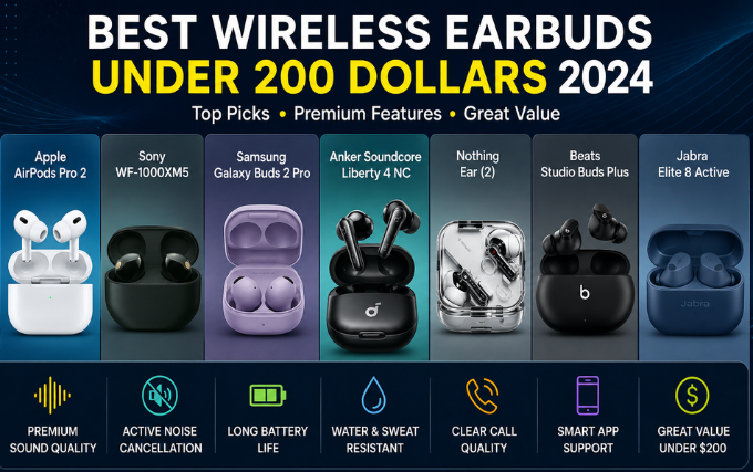 best wireless earbuds under 200 dollars 2024